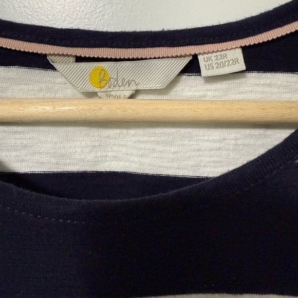 Boden Easy T-Shirt Midi Dress in Navy & White Stripe 20/22 US - Picture 7 of 10